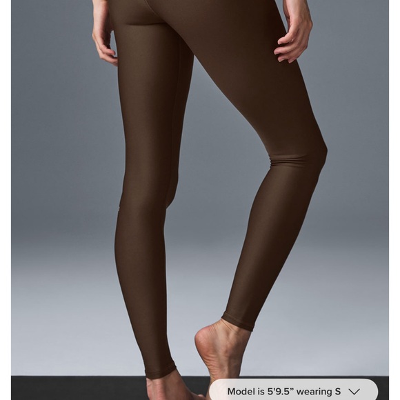 ALO Yoga Brown High-Waisted Leggings - Picture 1 of 5